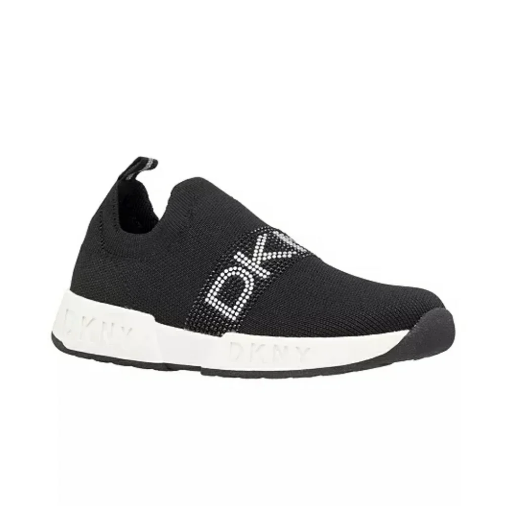 DKNY Little Girls Maddie Diamond Sneakers In Black ,Size 12 little girlW…